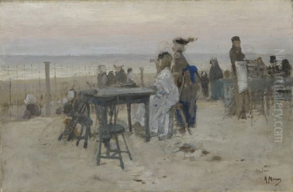 Te Scheveningen Oil Painting by Anton Mauve