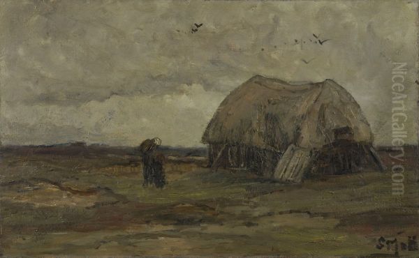 Hut in Hattem Oil Painting by Sina Mesdag-van Houten