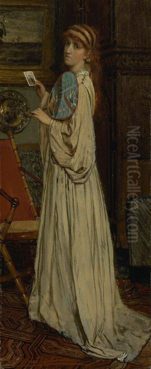 The artist's wife Oil Painting by Lawrence Alma-Tadema