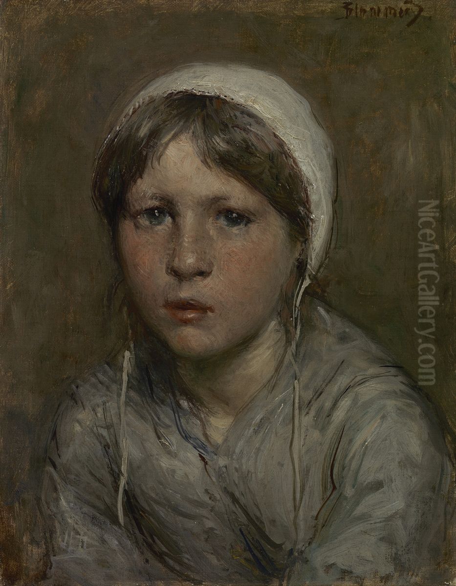 Schevenings meisje Oil Painting by Bernard Blommers