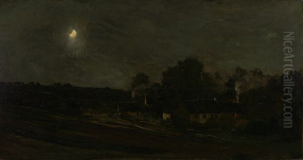 My nurse's cottage. The house of 'Mother Bazot' in Valmondois (Seine-et-Oise) Oil Painting by Charles-Francois Daubigny