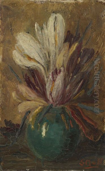 Crocuses Oil Painting by Sina Mesdag-van Houten