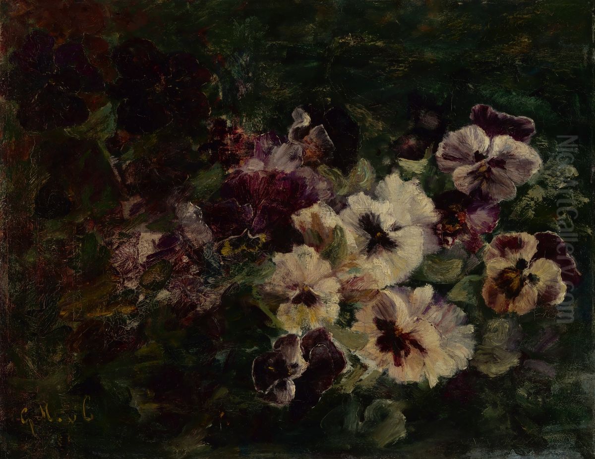 Stilleven met viooltjes Oil Painting by Geesje Mesdag-van Calcar Stilleven met viooltjes Oil Painting by Geesje Mesdag-van Calcar