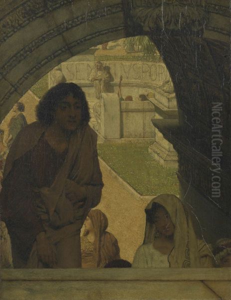 Onder een Romeinse boog (Opus nr. CXXXIX) Oil Painting by Lawrence Alma-Tadema
