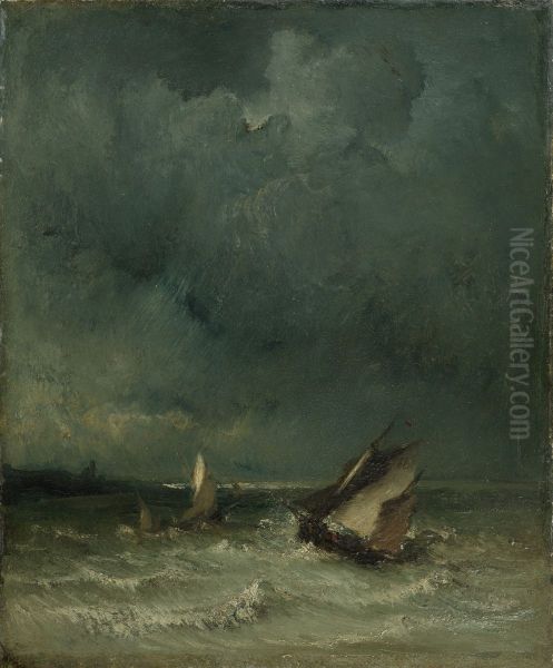 Marine Oil Painting by Auguste Boulard