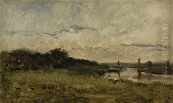 Oevers van de Oise Oil Painting by Charles-Francois Daubigny
