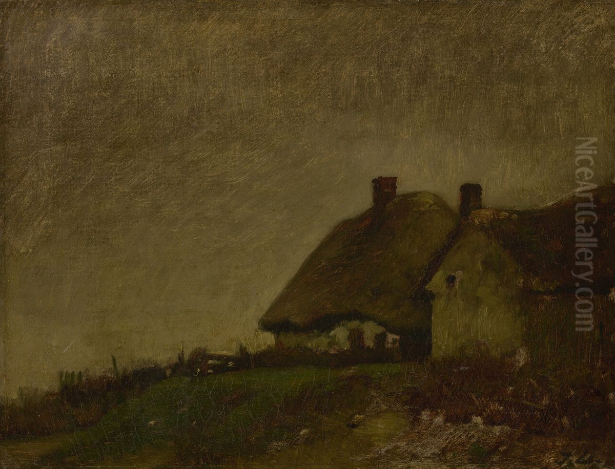 Normandische hutten Oil Painting by Jules Dupre