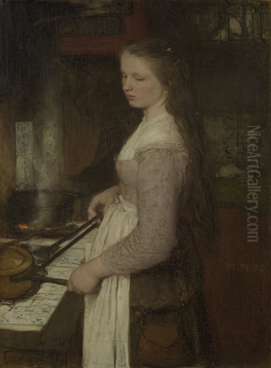 De keukenprinses Oil Painting by Matthijs Maris