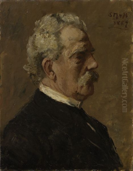 Portret van Kolonel del Campo, genaamd Camp Oil Painting by Sina Mesdag-van Houten