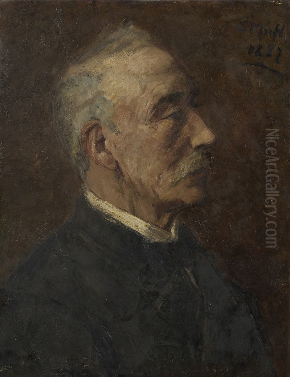 Portrait of Mr Tonkes Oil Painting by Sina Mesdag-van Houten