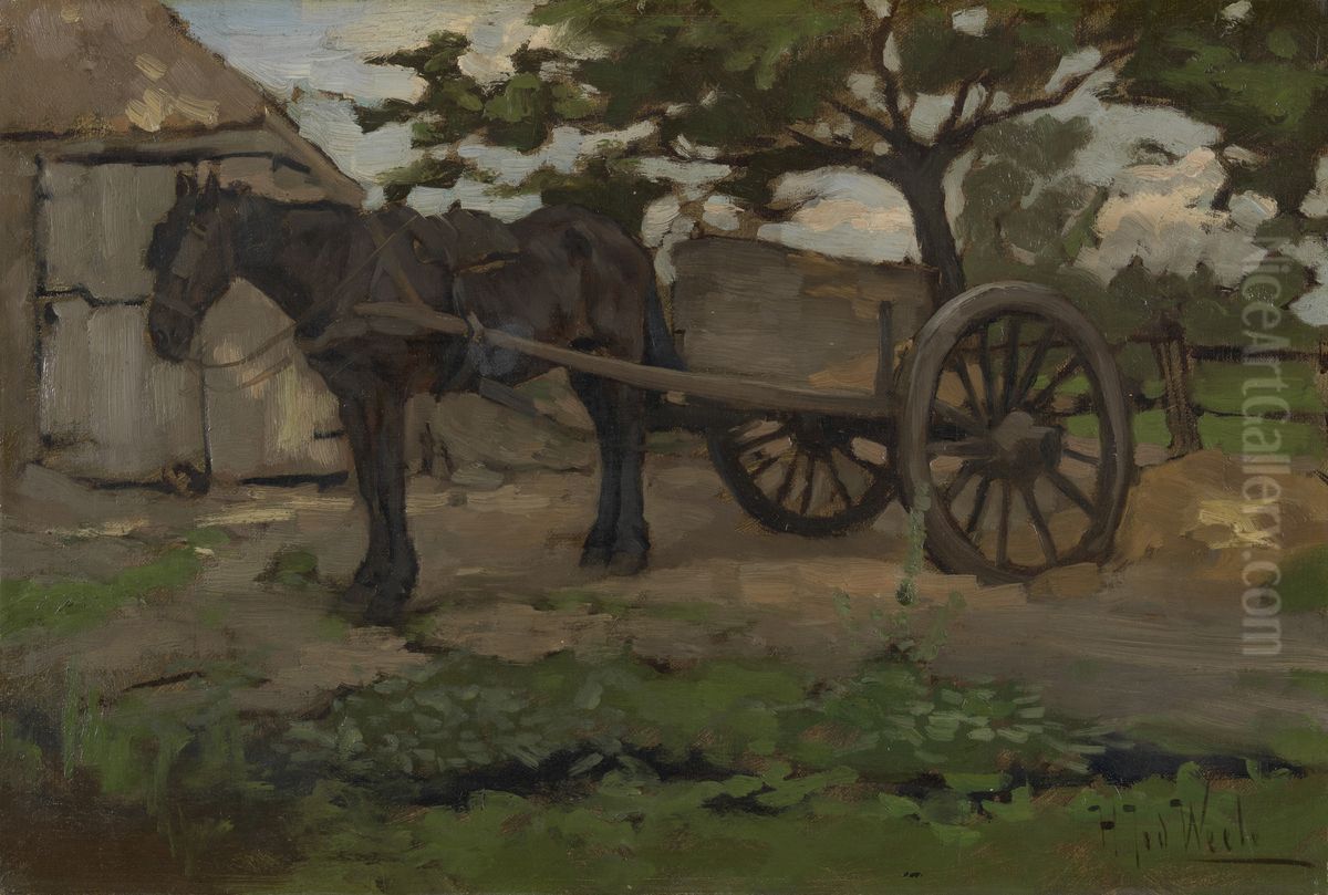 Boerenkar Oil Painting by Herman Johannes van der Weele