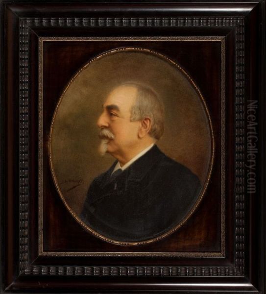 Portrait of Willem Constantijn baron van Pallandt (1836-1905) Oil Painting by Jean Discart