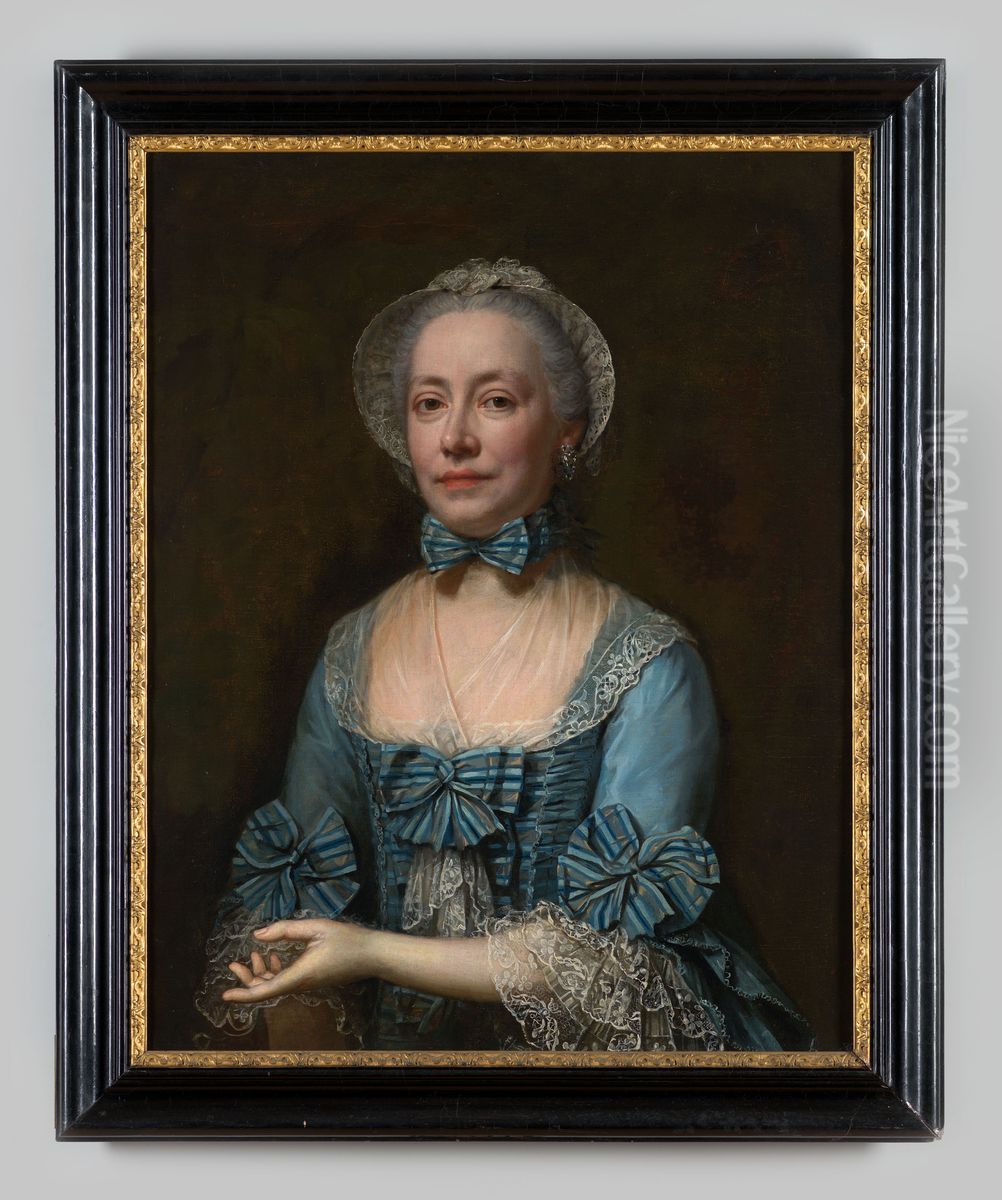 Portrait of Elisabeth Anna Maria van Riebeeck (1725-1776) Oil Painting by Geldersch Landschap en Kasteelen