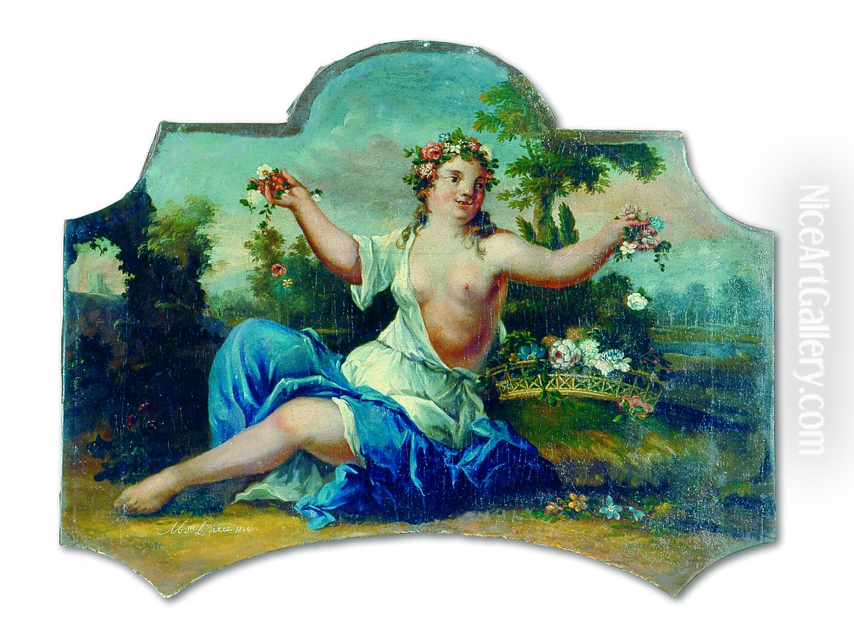 Personificatie van de lente Oil Painting by Abraham de Lairesse