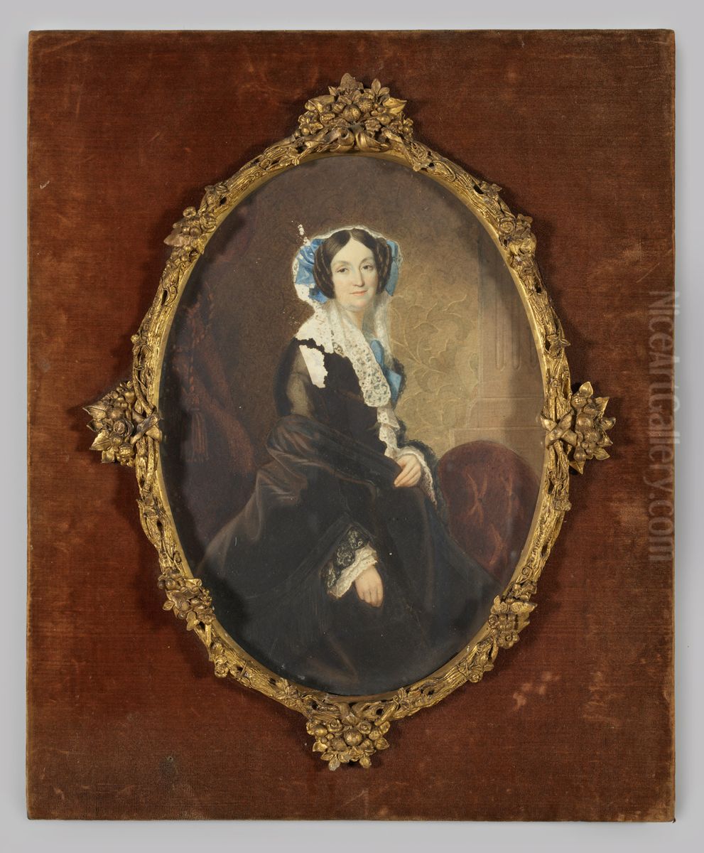 Portret van Emma von Hildebrandt Oil Painting by Geldersch Landschap en Kasteelen