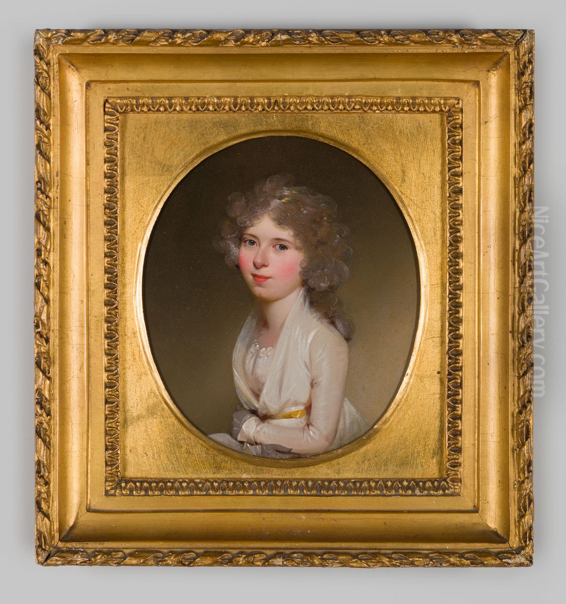 Portret van Anna Jacoba Wilhelmina van Aylva Oil Painting by John Parker