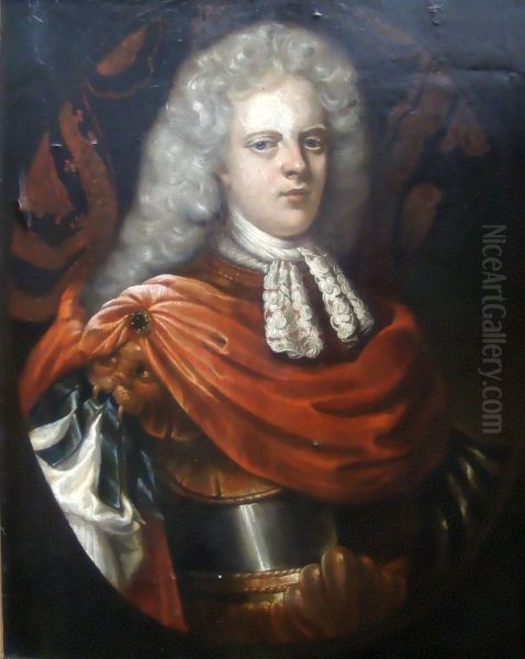 Portret van een man Oil Painting by Geldersch Landschap en Kasteelen
