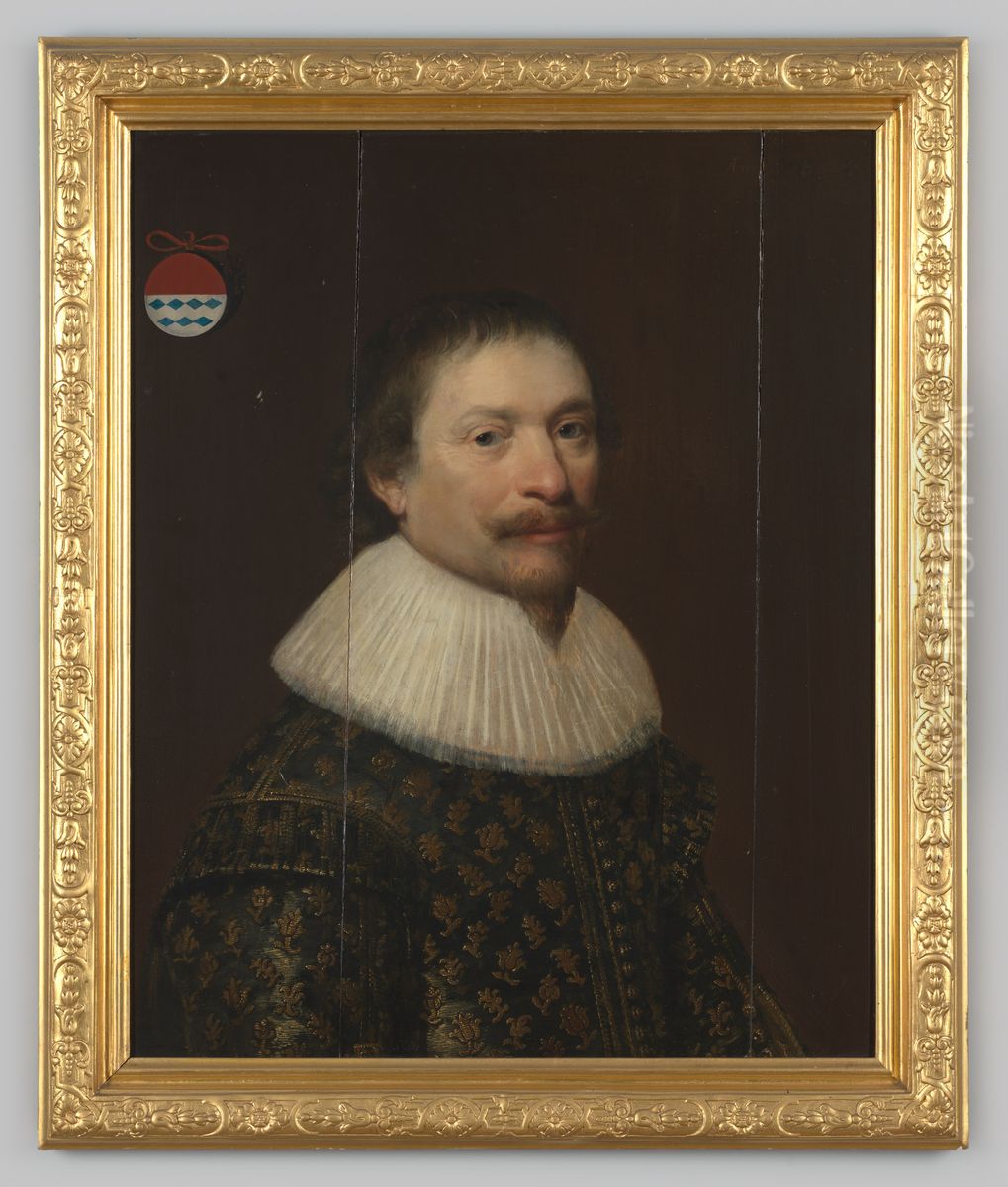 Portret van een man uit het geslacht Torck Oil Painting by Geldersch Landschap en Kasteelen