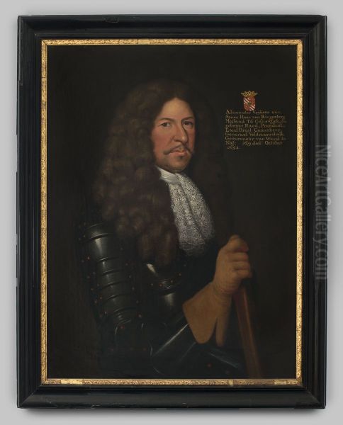 Portrait of Alexander des H.R. Rijksbaron van Spaen (1619-1692) Oil Painting by Geldersch Landschap en Kasteelen