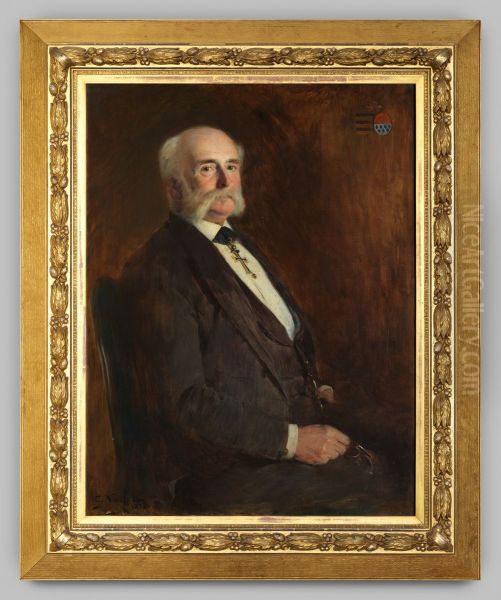 Portret van Reinhard Jan Christiaan baron van Pallandt Oil Painting by Gabriel Emile Edouard Nicolet
