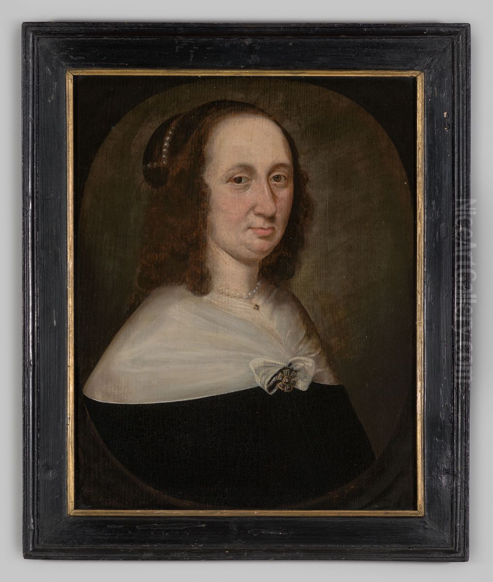 Portret van Johanna van Arnhem Oil Painting by Geldersch Landschap en Kasteelen