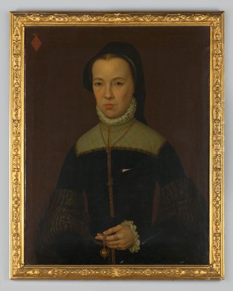 Portret van Maria van Loo Oil Painting by Geldersch Landschap en Kasteelen
