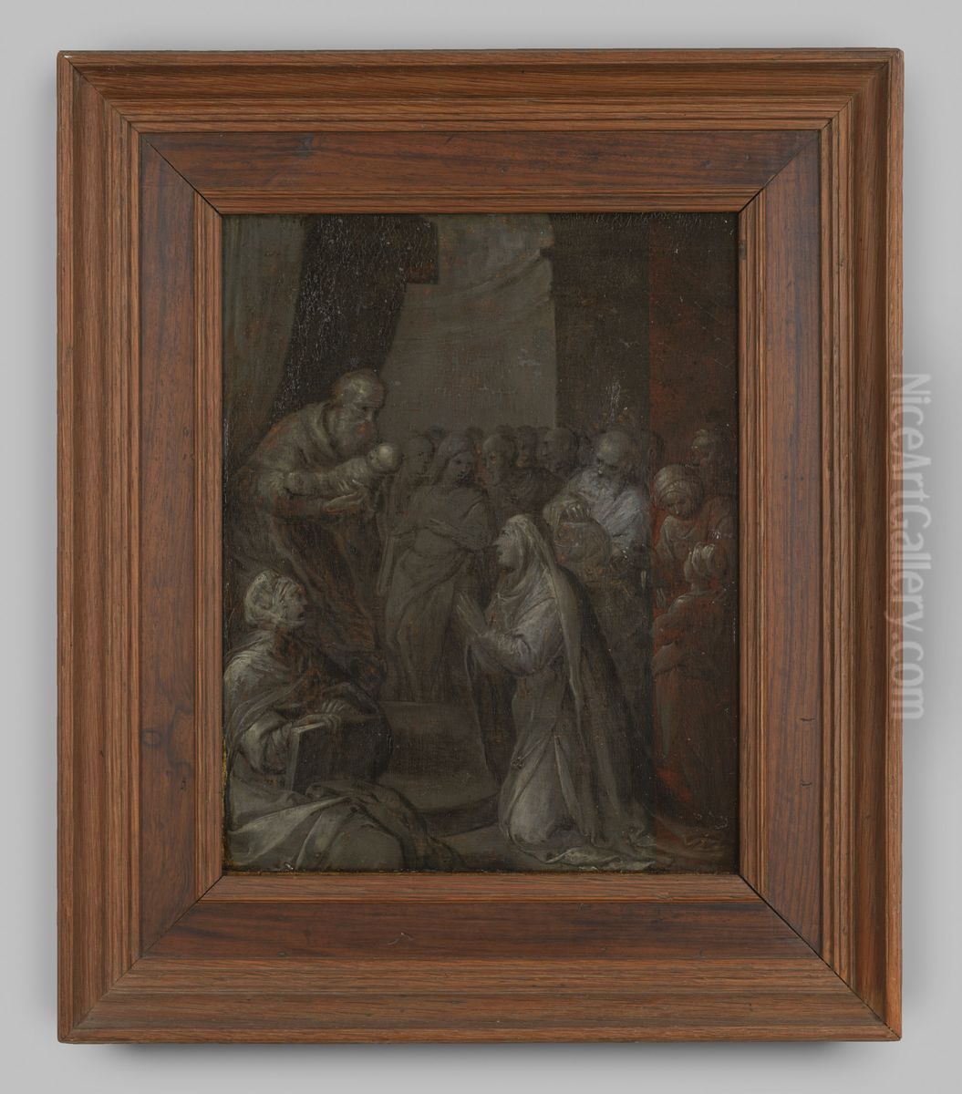 Simon in de tempel Oil Painting by Geldersch Landschap en Kasteelen