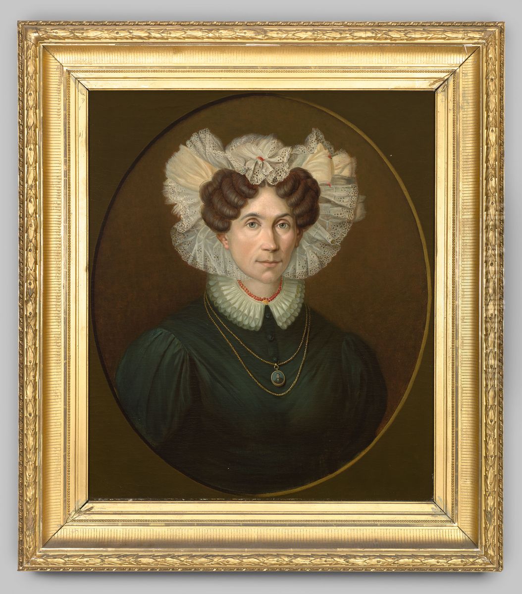 Portrait of Helena Dorothea Luhn (1783-1857) Oil Painting by Geldersch Landschap en Kasteelen