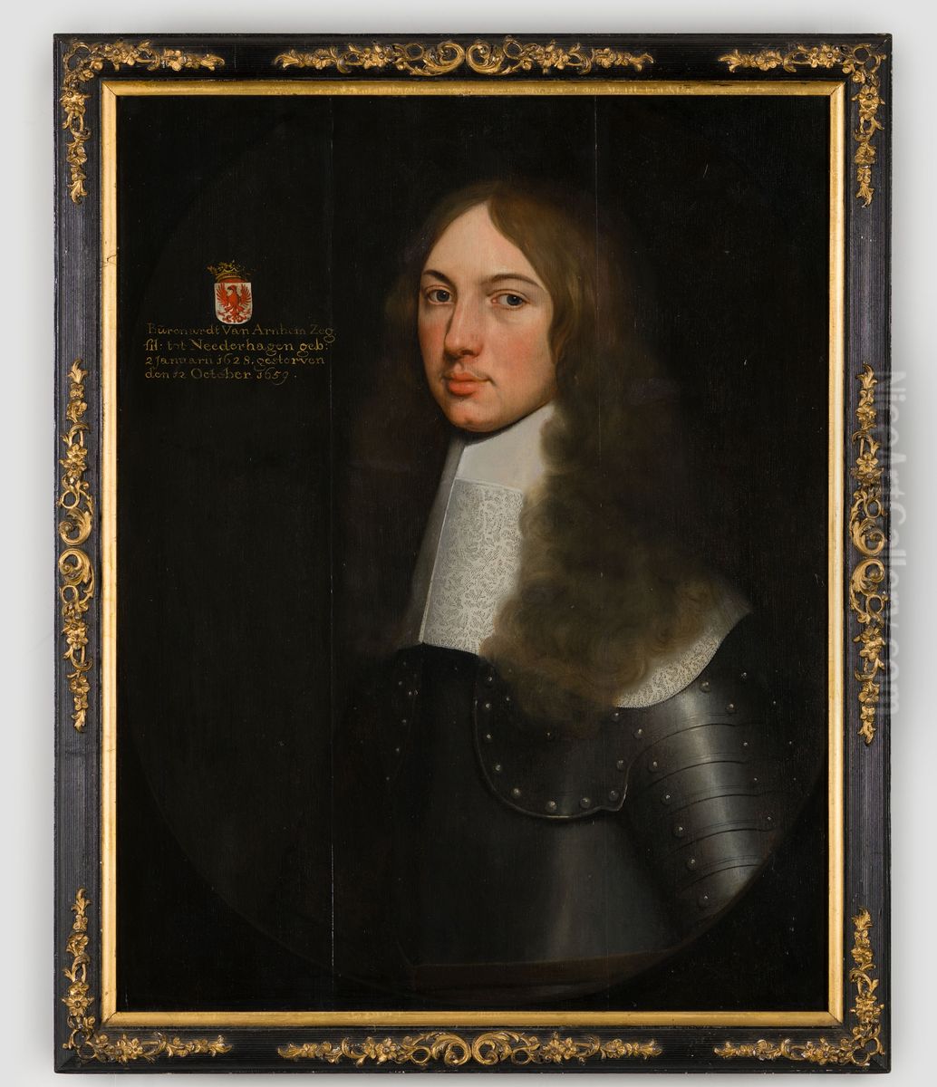 Portrait of Burchard van Arnhem (1628-1659) Oil Painting by Geldersch Landschap en Kasteelen