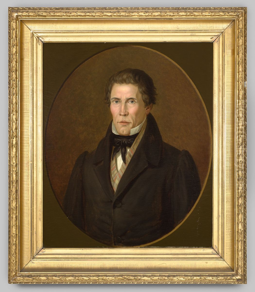 Portrait of Peter Caspar Lihn (1791-1878) Oil Painting by Geldersch Landschap en Kasteelen