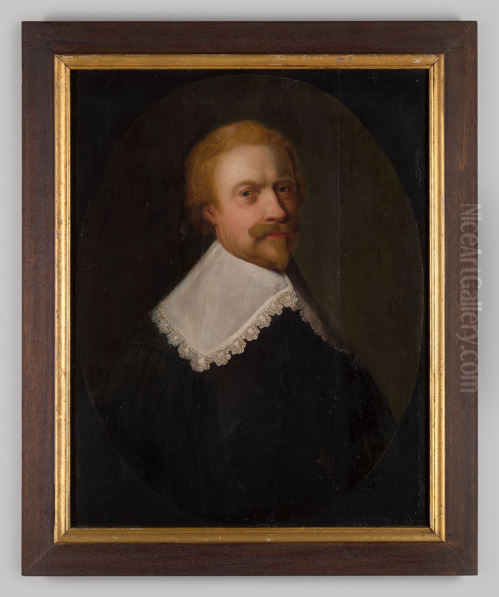 Portret van een man Oil Painting by Geldersch Landschap en Kasteelen