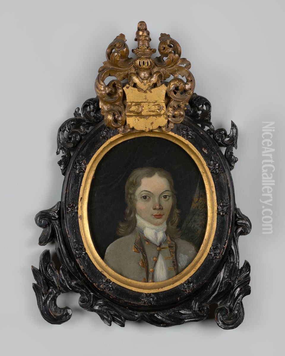 Kinderportret van Nicolaas Hans Willem van Delen Oil Painting by Geldersch Landschap en Kasteelen