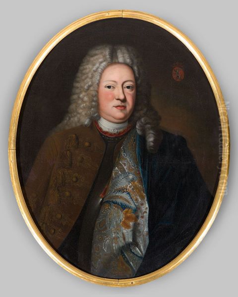 Portrait of Johan Reinier van Stepraedt (1641-1717) Oil Painting by Geldersch Landschap en Kasteelen
