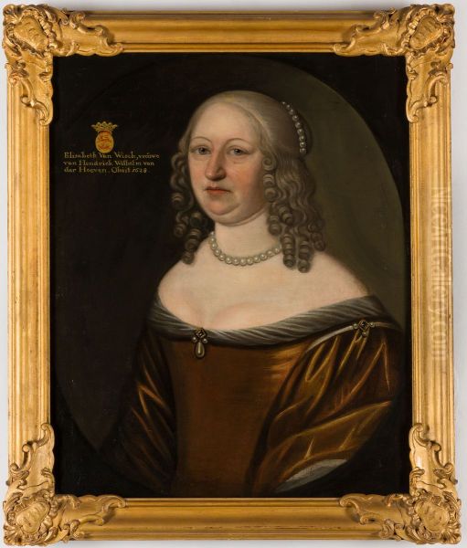 Portret van Elsabe van Baer Oil Painting by Geldersch Landschap en Kasteelen