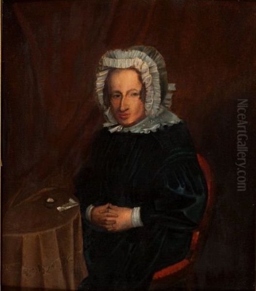 Portret van een vrouw, waarschijnlijk Maria Catharina barones van Boetzelaar Oil Painting by Jan Hendrik Heijmans