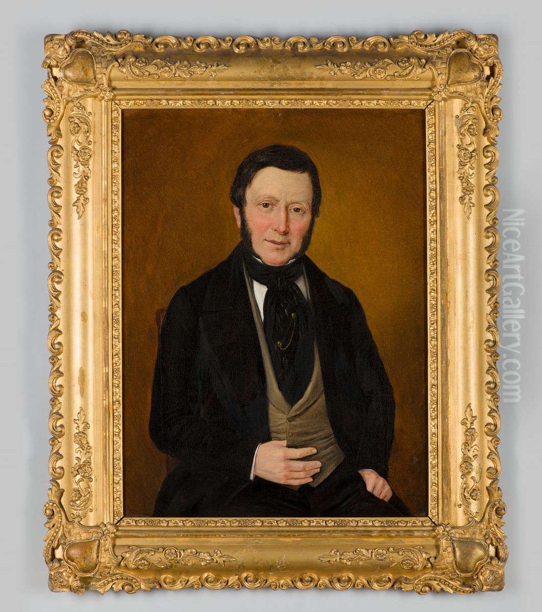 Portrait of Frederik Karel Theodoor van Isendoorn a Blois (1784-1865) Oil Painting by F. Thomas