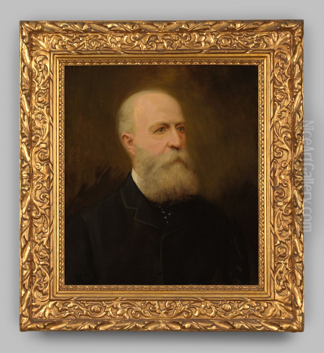 Portrait of Willem Gerard Brantsen (1831-1899) Oil Painting by Jean Discart