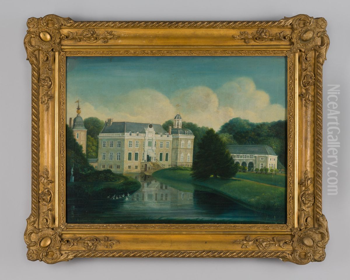 Gezicht op Kasteel Ruurlo Oil Painting by K.C. Donner