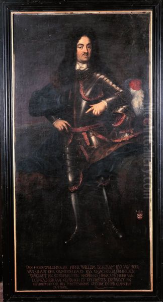Portret van Willem Bertram vrijheer Van Quadt Oil Painting by Geldersch Landschap en Kasteelen