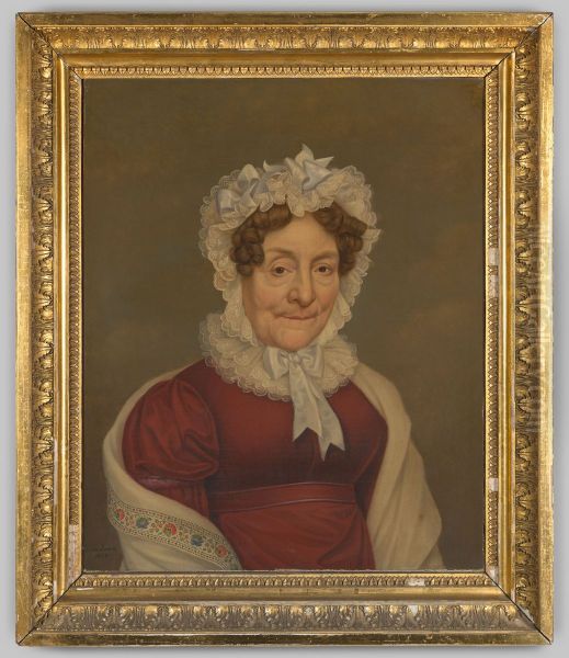 Portret van Wilhelmina Carolina Petronella van Loben Sels Oil Painting by Conrad von Lumm