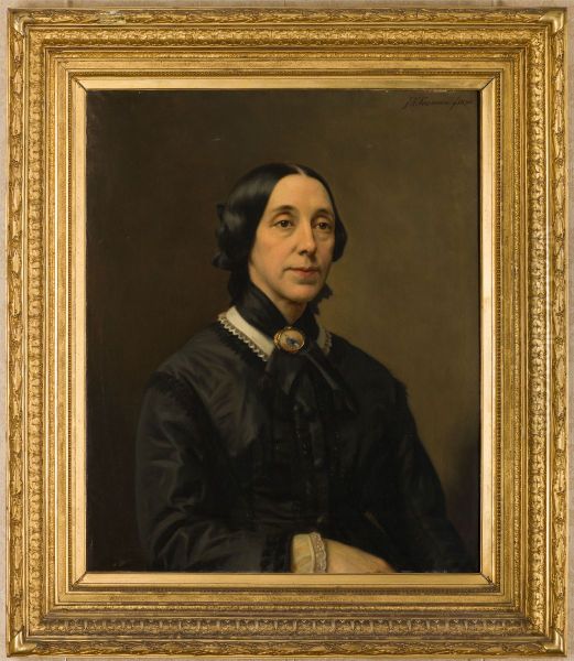 Portrait of Susanna Geertruida Wilhelmina Lewe tot Aduard (1818-1866) Oil Painting by Johan Heinrich Neuman