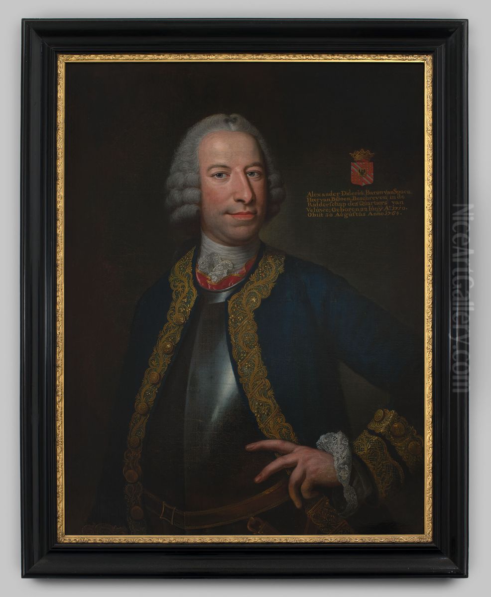 Portret van Alexander Diederik Baron van Spaen Oil Painting by Geldersch Landschap en Kasteelen