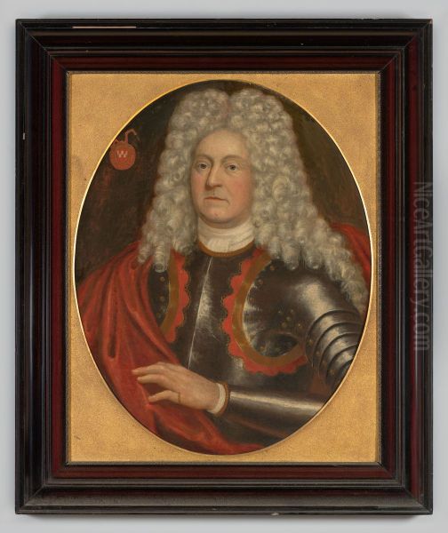 Portrait of Arent van Lawick (1670- ) Oil Painting by Geldersch Landschap en Kasteelen