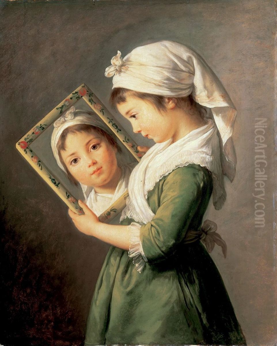 Julie Lebrun Oil Painting by Elisabeth Louise Vigee Le Brun