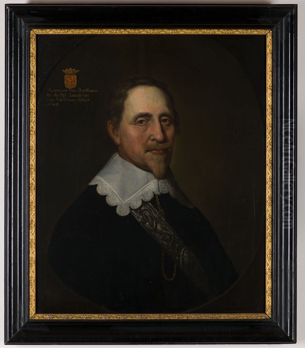 Portrait of Assueer van Appeldoorn (?-1645) Oil Painting by Geldersch Landschap en Kasteelen
