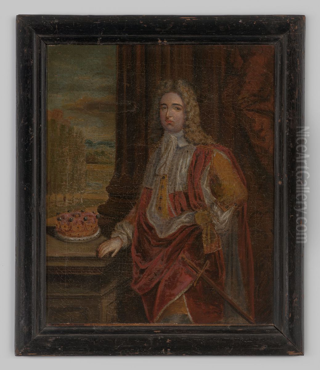 Portrait of Frederik van Nassau -Zuylestein ( -1738) Oil Painting by Jean-Baptiste Lantscroon