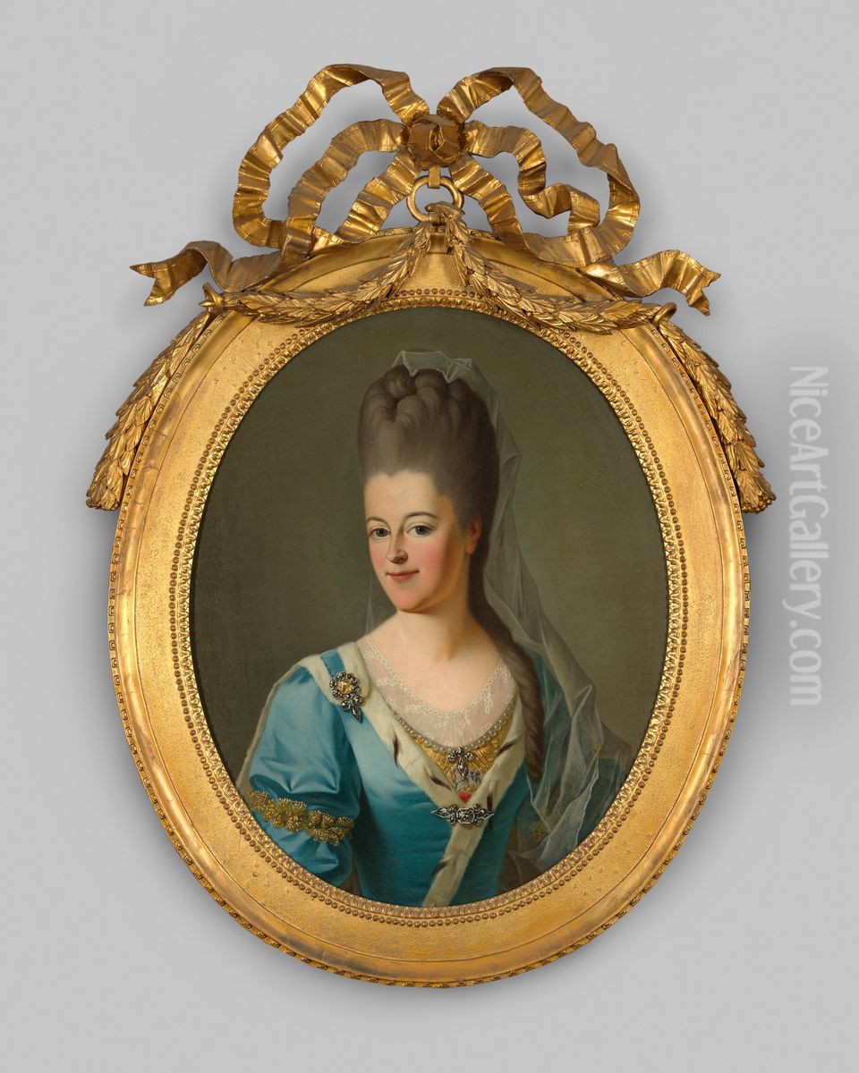 Portret van Wilhelmina van Pruisen Oil Painting by Guillaume De Spinny