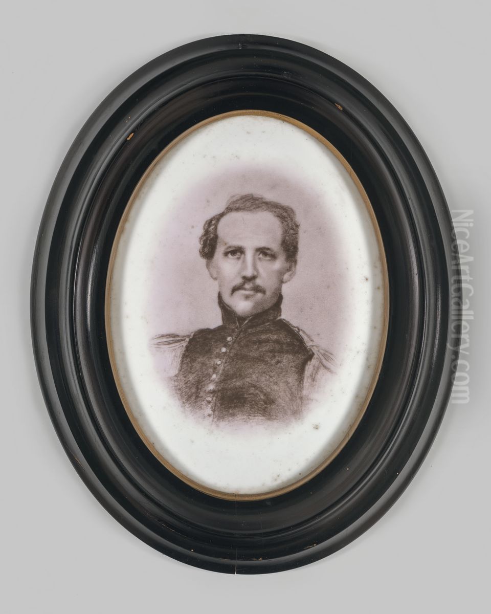 Portret van Gustav Wilhelm Kusky Oil Painting by Geldersch Landschap en Kasteelen