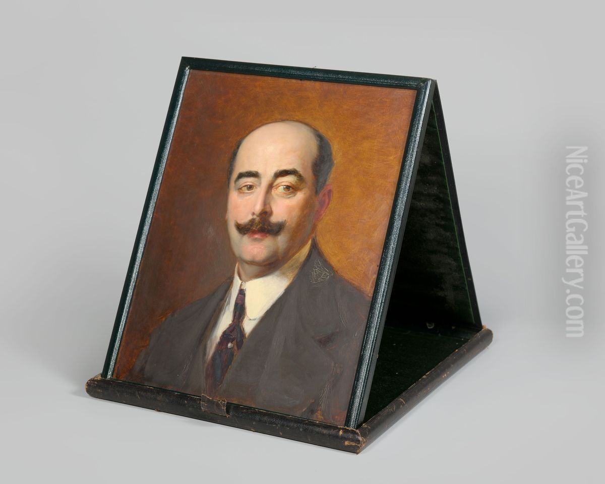 Portret van Hans Willem baron van Pallandt Oil Painting by Adolf Pirsch