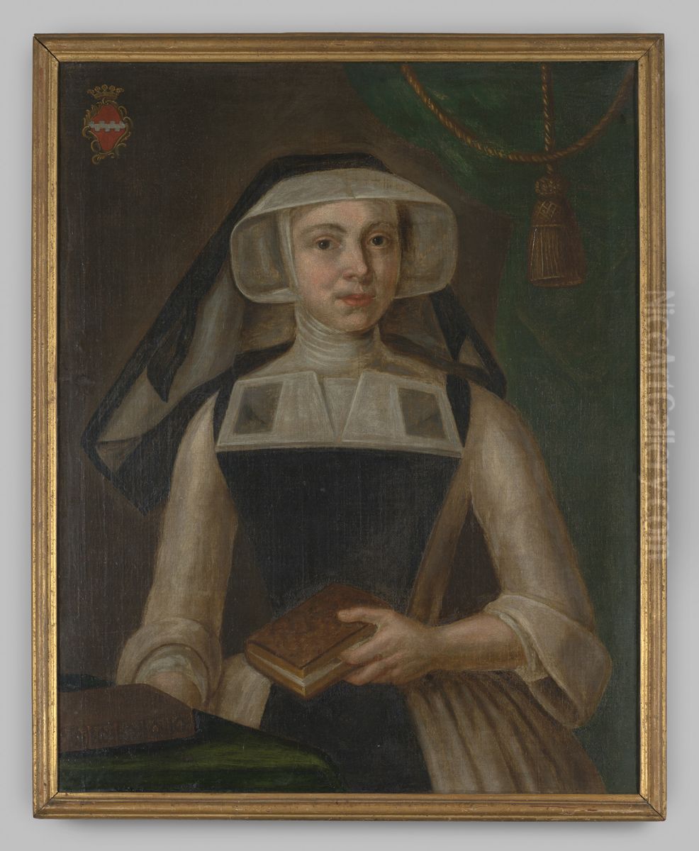 Portret van Maria Antonetta barones van Hugenpoth tot Aerdt Oil Painting by Geldersch Landschap en Kasteelen